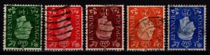 Great Britain 1937-47 George VI Def., Wmk Invtd, Set [Used]