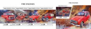 Z08 MLD181009ab MALDIVES 2018 Fire engines MNH ** Postfrisch Set