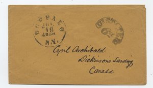 1859 Buffalo NY crossborder stampless to Canada [h.7190]