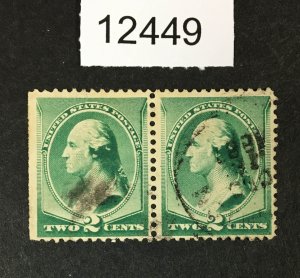 MOMEN: US STAMPS # 213 USED LOT #12449