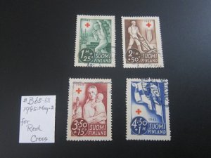 Finland 1945 Sc B65-8 Red Cross set FU