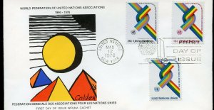 UNITED NATIONS WFUNA 1976 COMBO WFUNA SET FDC CACHET DESIGN BY ALEXANDER CALDER