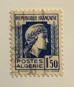 Algeria 1944 Scott 179 used - 1.50fr,  Marianne of Fernez