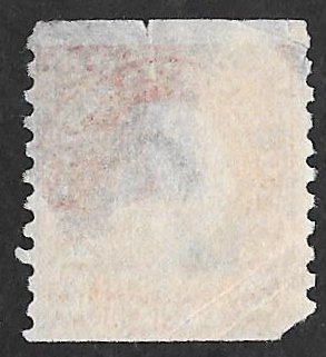 599 2 cent Washington, Carmine Coil Stamp used AVG Faults