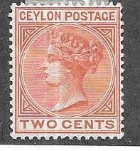 Ceylon #85 2c Queen Victoria (MH)  CV $70.00