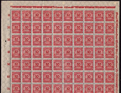  Germany # 286 Mint VF full sheet of 100 NH  Cat $ 35.