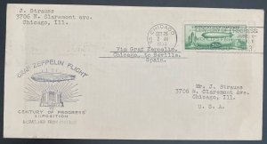 1933 USA LZ 127 Graf Zeppelin cover Century Of Progress Exposition Cachet #C18