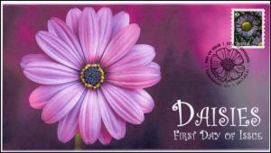 CA17-017, 2017, Daisies, Purple, Day of Issue, FDC, Pictorial Postmark