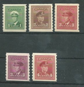 C  #263-67   Mint NH VF  1942-43  PD