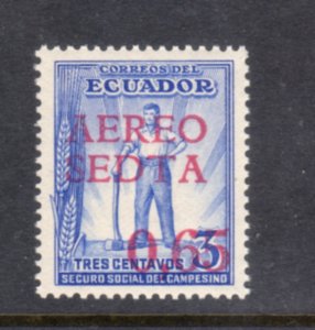 ECUADOR C64 MNH Surcharge