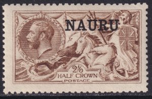 Sc# 13 1916-1923 Nauru overprint KGV 2/6 Britannia MLMH CV $80.00 Stk 2