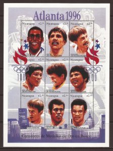 1996 Nicaragua - Sc 2174-5 - MNH VF - Mini Sheet - Summer Olympics