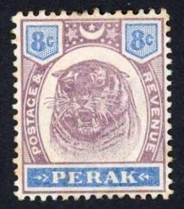 Perak 1895-9 SG.71 8c dull purple and ultramarine mint cat 50 pounds