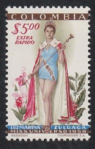 Colombia # C319, Miss Universe - High Value, Mint Hinged, 1/3 Cat.