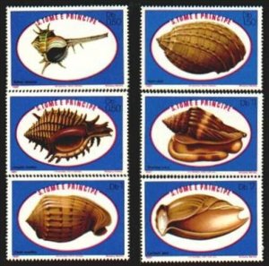 Sea Shells MNH Sao Tome Sc 605-10 Value $ 10.50