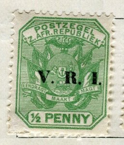 TRANSVAAL; 1900 early QV Optd. issue V.R.I. fine Mint hinged 1/2d. value