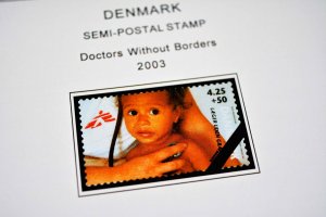 COLOR PRINTED DENMARK 1851-2010 STAMP ALBUM PAGES (186 illustrated pages)