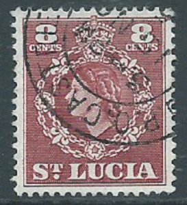 St Lucia, Sc #163, 8c Used