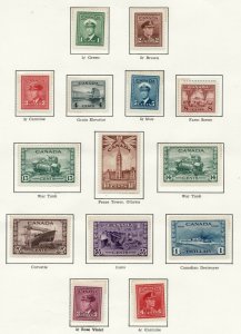 1942 Canada War Issue Sc# 249-62 - MH  postage stamps Cv$171