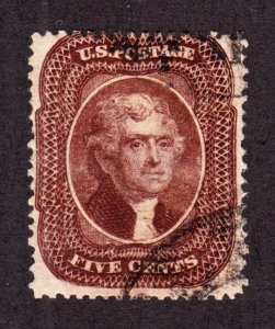 US 30a 5c Jefferson Used F-VF SCV $300