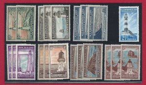 1947-65 NEW ZEALAND, L42/49 Headlight 8 Values MM/*