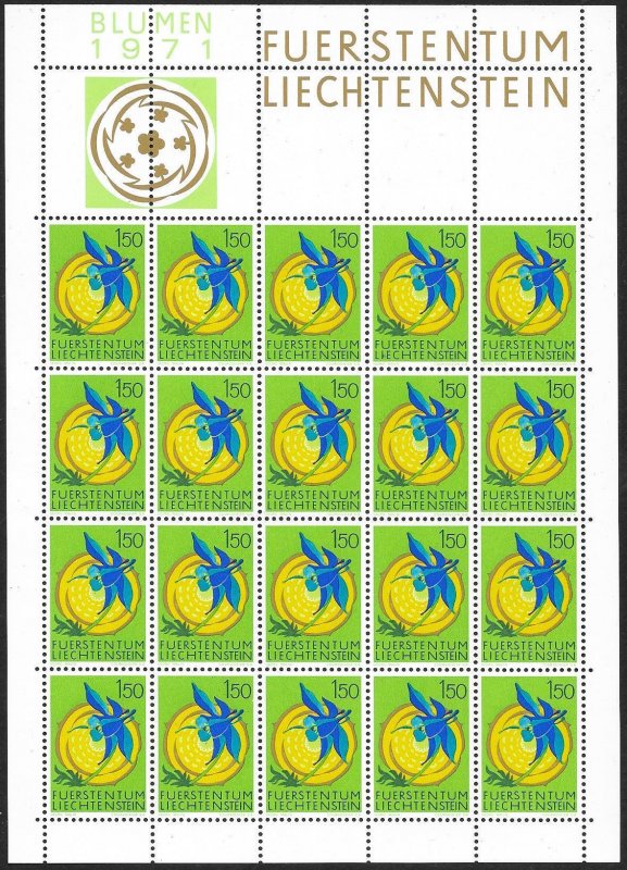 LIECHTENSTEIN (80) All different Sheets of stamps ALL Mint Never Hinged