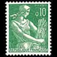 FRANCE 1960 - Scott# 939 Farm Woman 10c NH