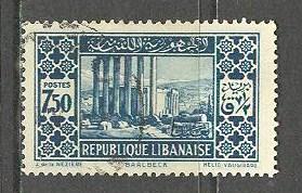 LEBANON Sc# 129 USED FVF Sun Temple Ruins Baalbek