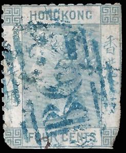 Hong Kong 1863 Sc 10a used damage