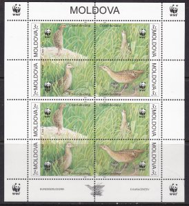 Moldova, Fauna, WWF, Birds MNH / 2001