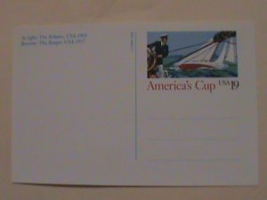 ​UNITED STATES-1992-AMERICA'S CUP-MNH-PICTURE -PAID POST CARD-VERY FINE