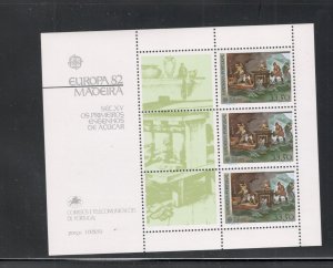 PORTUGAL MADIERA, SCOTT# 81a, SOUV SHEET, MNH OG