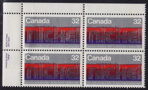 Canada - 1983 - Scott #996 - MNH plate block UL - Nickel