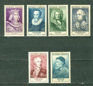 FRANCE 1955 PORTRAIT #B294-299 SET MINT NO THINS