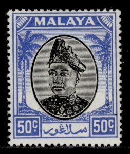 MALAYSIA - Selangor GVI SG107, 50c black & blue, NH MINT.