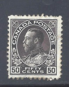 CANADA # 120a MINT 50c BLACK ADMIRAL WET PRINTING BS27305