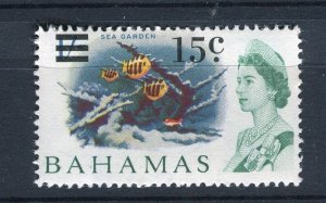 BAHAMAS; 1966 surcharged QEII pictorial issue fine MINT MNH 15c. value