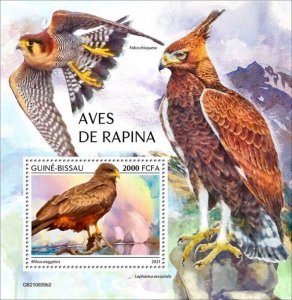 Guinea-Bissau - 2021 Birds of Prey, Kite - Stamp Souvenir Sheet - GB210609b2