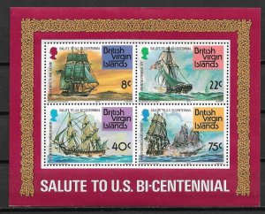 1976 Virgin Islands 312a Salute to US Bi-Centennial MNH S/S