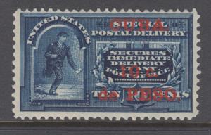 Cuba Sc E1 MLH. 1899 10c Special Delivery with red surcharge, deep rich color