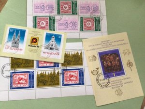 Bulgaria Stamps on 4 cancelled  stamps sheet A8997