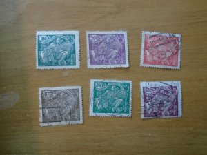 Czechoslovakia  #  76-81  used