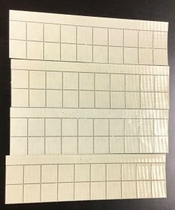 1338F  Flag & White House, Huck Press   MNH 8  c Plate Block of 20. Top plate #