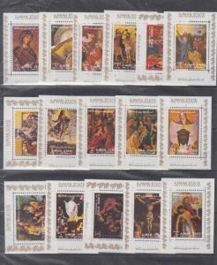 AJMAN 16 SETS DELUXE ART PAINTINGS RELIGION ( WHITE )