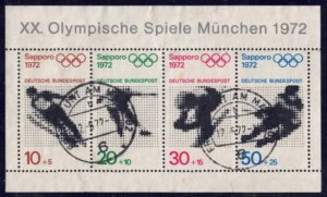 Germany #B475 Used Souvenir Sheet of 4 stamps