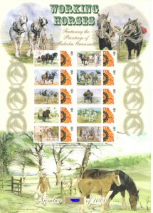 BC-115 History of Britain 11 2007 Working Horses no. 696 sheet U/M