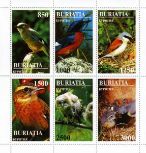 Buriatia 1997 (Local Stamp Issues) BIRDS Sheet Perforated Mint (NH)