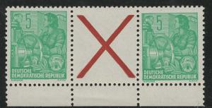 Germany DDR Scott # 188 (2), label X, mint nh, se-tenant, WZ1