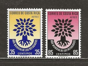 Costa Rica Scott catalog # C290-C291 Unused Hinged