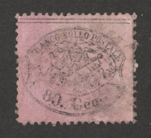 *KAPPYSSTAMPS 5113 ITALY ROMAN STATES SCOTT #25 USED CATALOG = $360